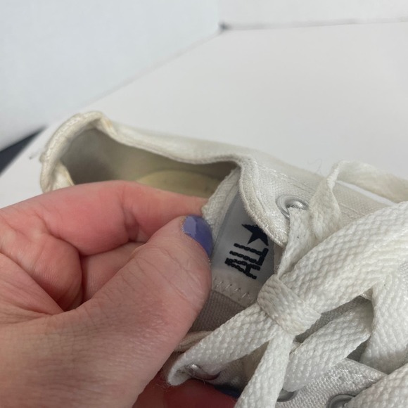 Converse Chuck Norris All Star White Red Low Pro Canvas Tie Shoes Size 6 - Picture 9 of 9